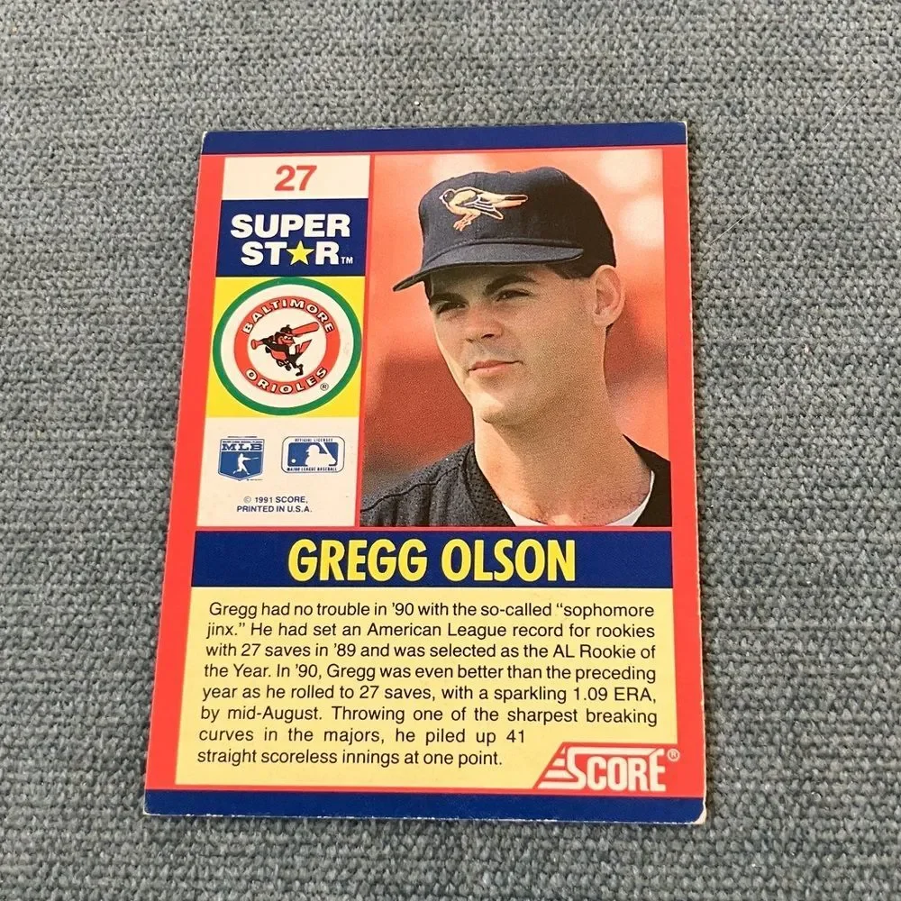 1991 Score Baltimore Orioles Baseball Card Trading Card
